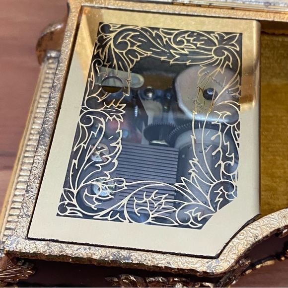 Vintage SANKYO Schmid Japan Oriental Asian Enamel Birds Piano Music Box - Picture 13 of 15